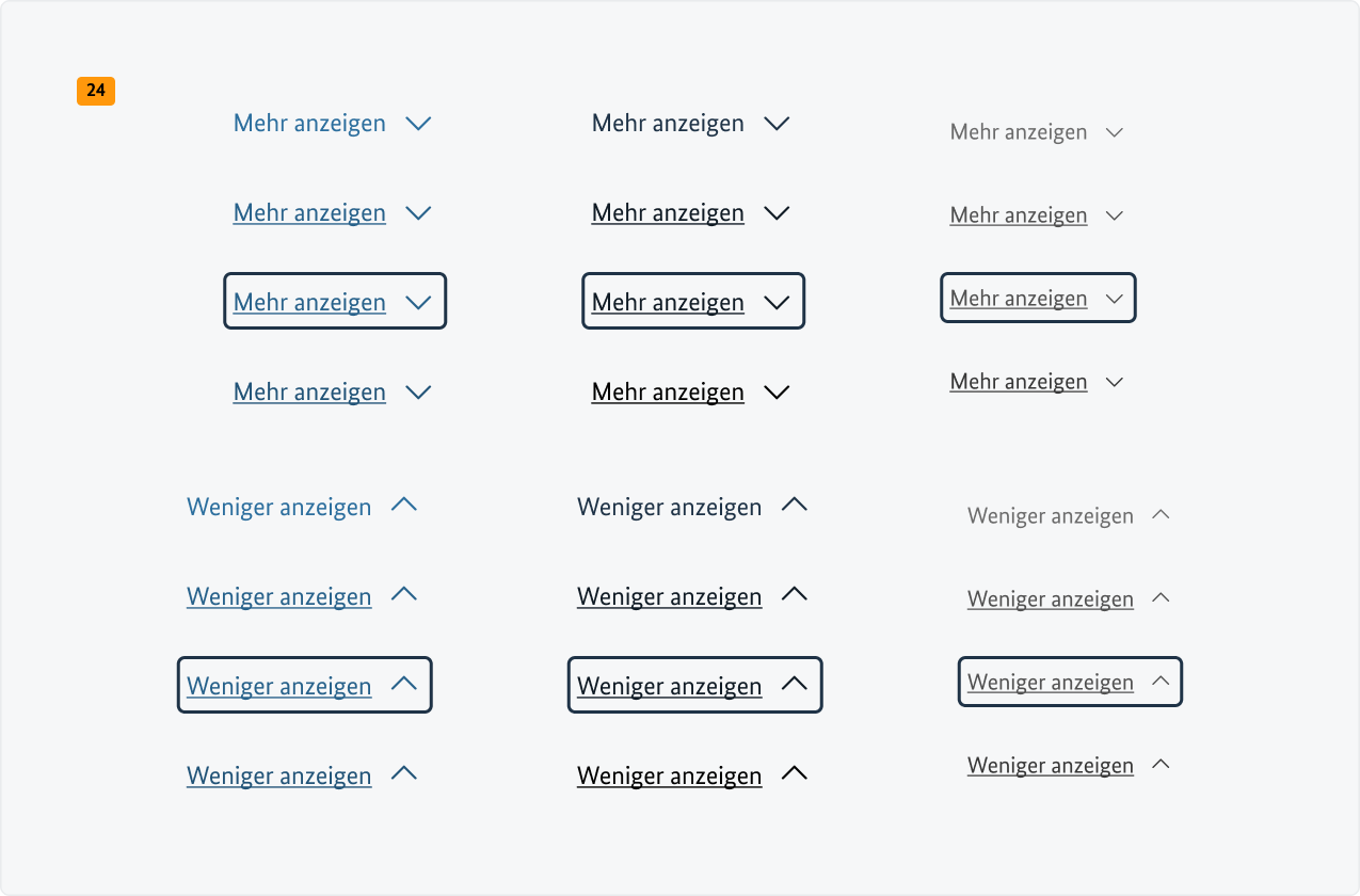 Visualisierung der CSS-Regeln zu Ziffer 24 aus der folgenden Tabelle.