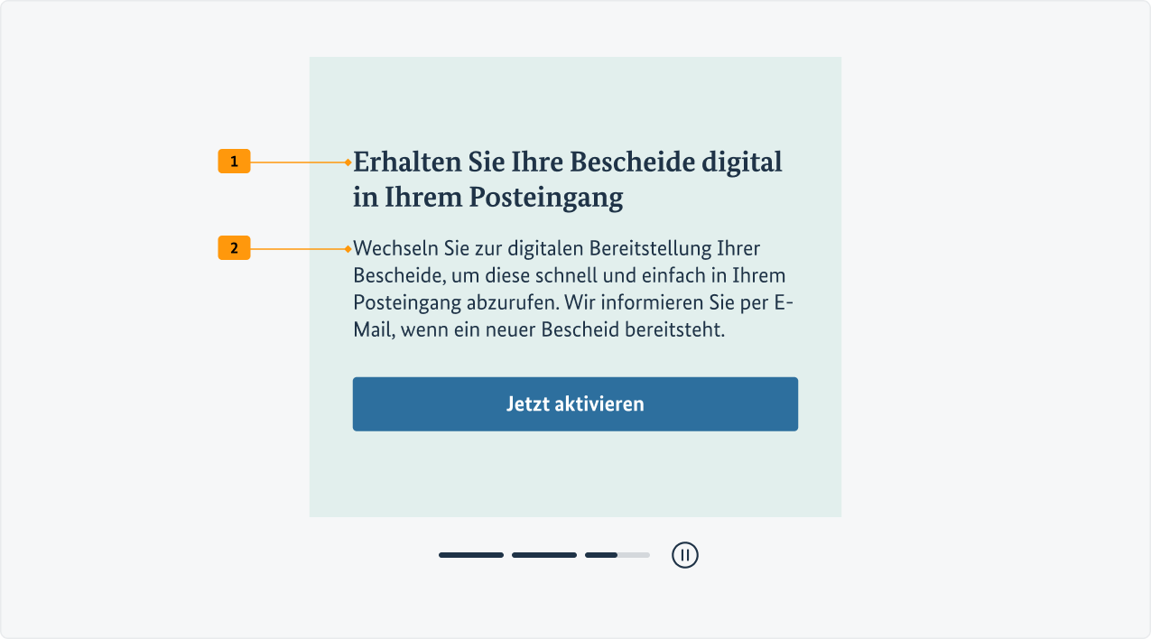 Visualisierung der CSS-Regeln zu Ziffer 1 bis 2 aus der folgenden Tabelle.
