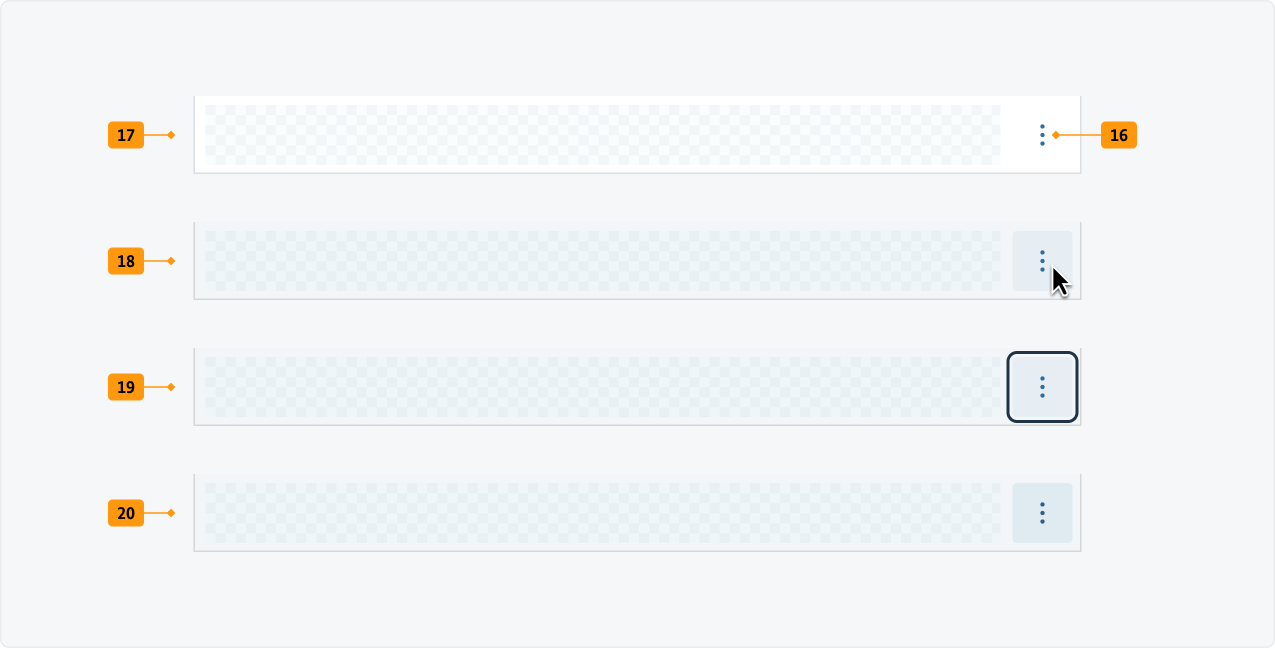 Visualisierung der CSS-Regeln zu Ziffer 16 bis 20 aus der folgenden Tabelle.