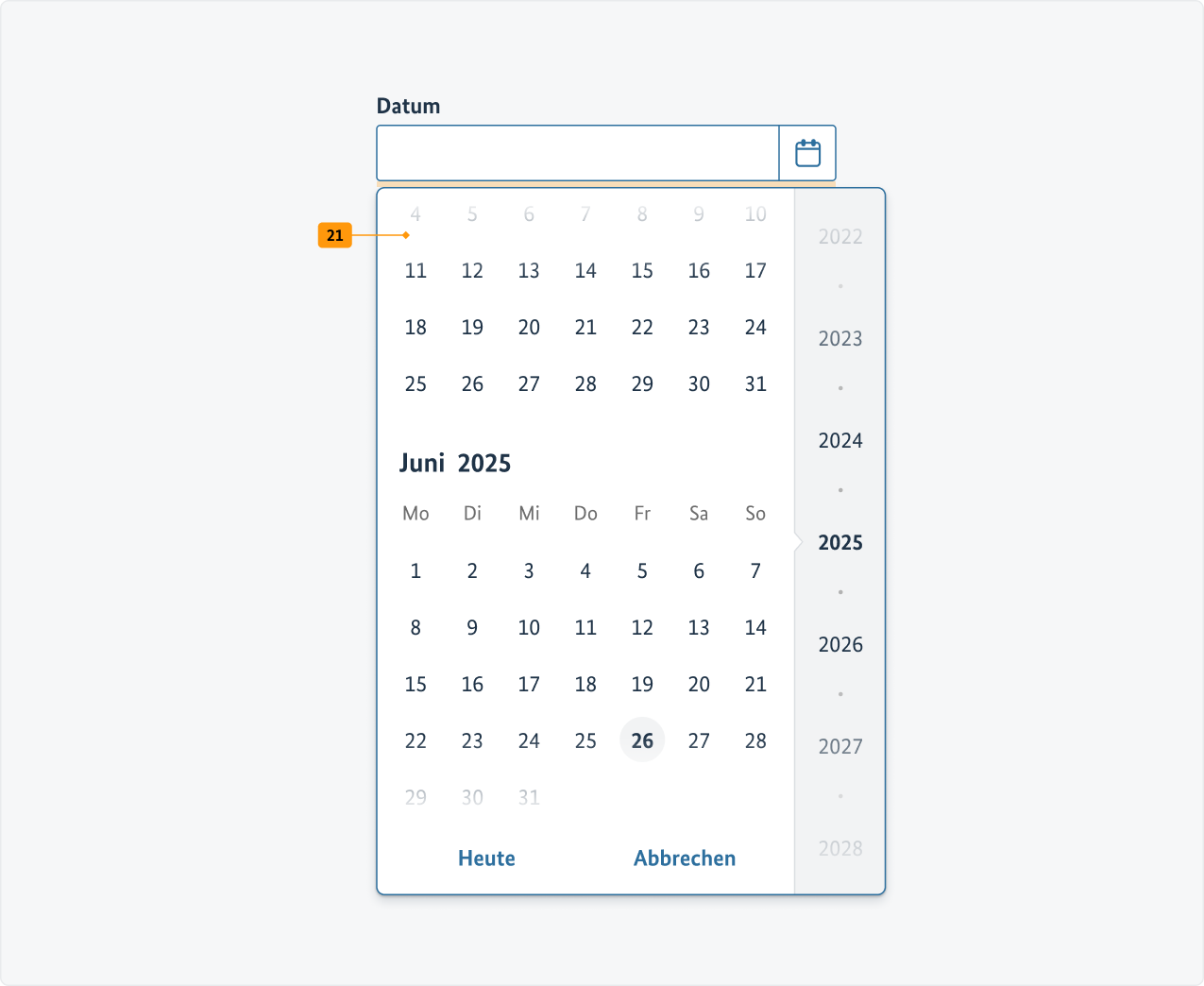 Visualisierung der CSS-Regeln zu Ziffer 21 aus der folgenden Tabelle.