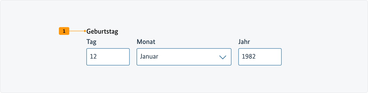 Visualisierung der CSS-Regeln zu Ziffer 1 aus der folgenden Tabelle.