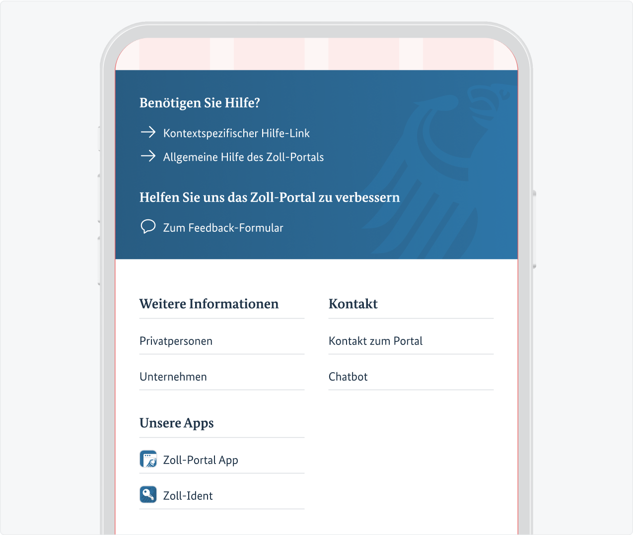 Footer Tablet obere Hälfte.