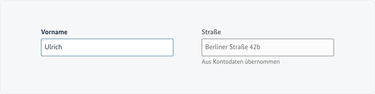Text-Input mit Label
