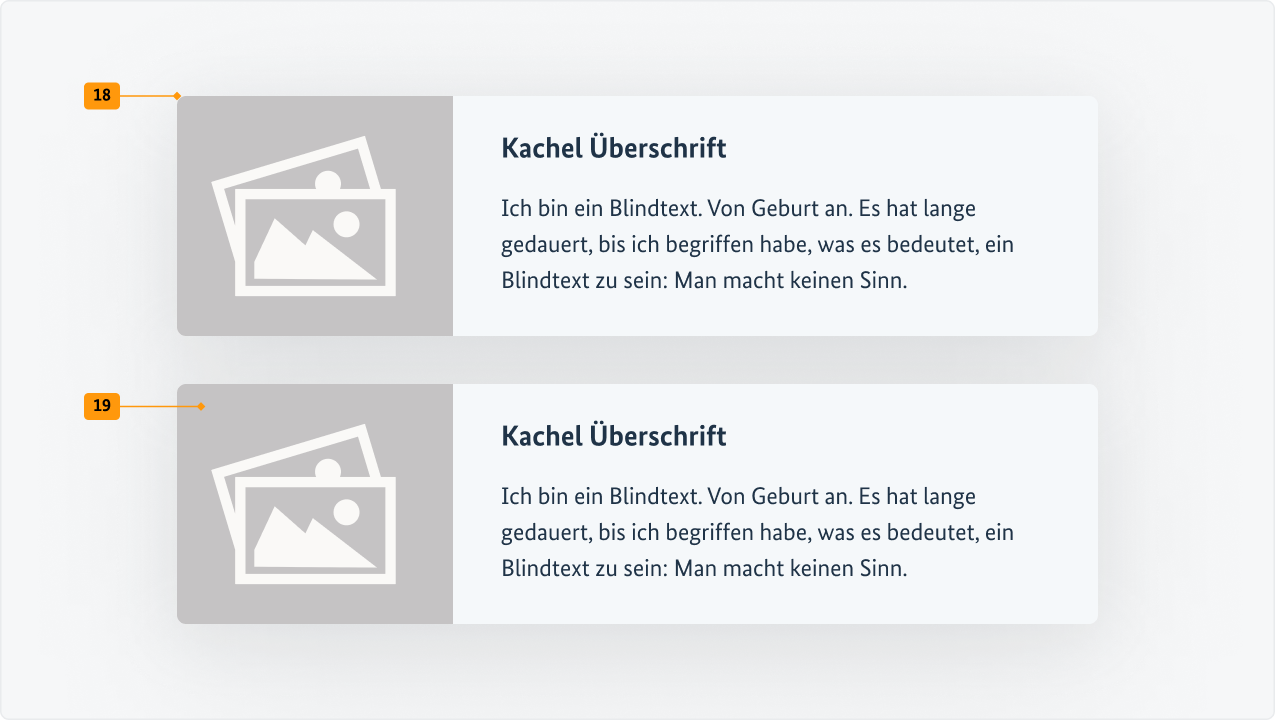 Visualisierung der CSS-Regeln zu Ziffer 18 bis 19 aus der folgenden Tabelle.