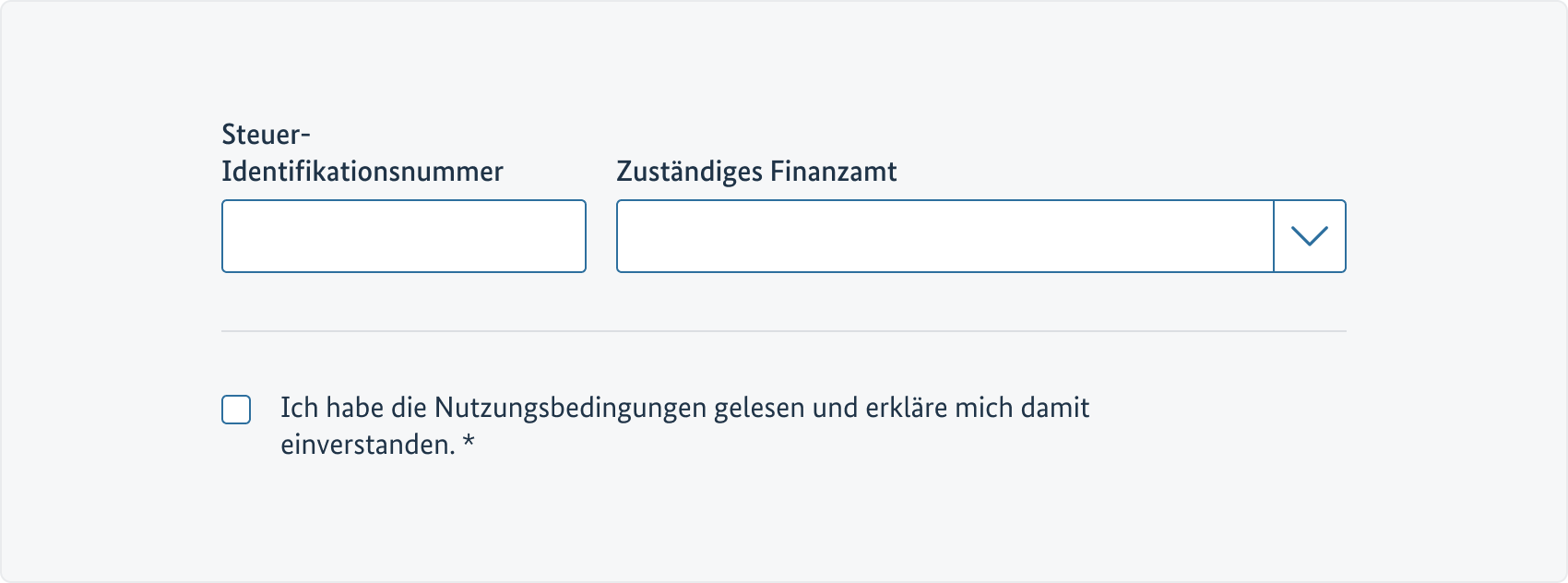 Formularelemente in zu engen Gridspalten mit überlangen Labels, die zweizeilig umbrechen sowie ein Formularelement in einer breiteren Gridspalte ohne Umbruch im Label.