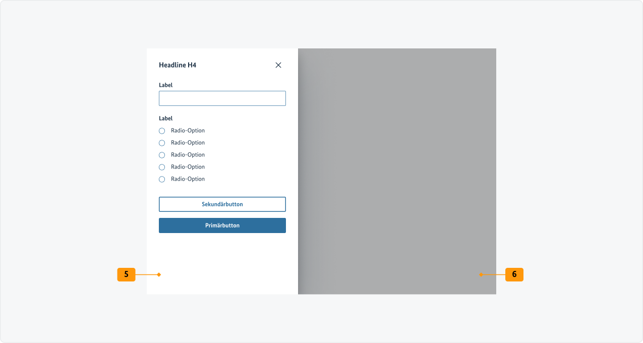Visualisierung der CSS-Regeln zu Ziffer 5 bis 6 aus der folgenden Tabelle.