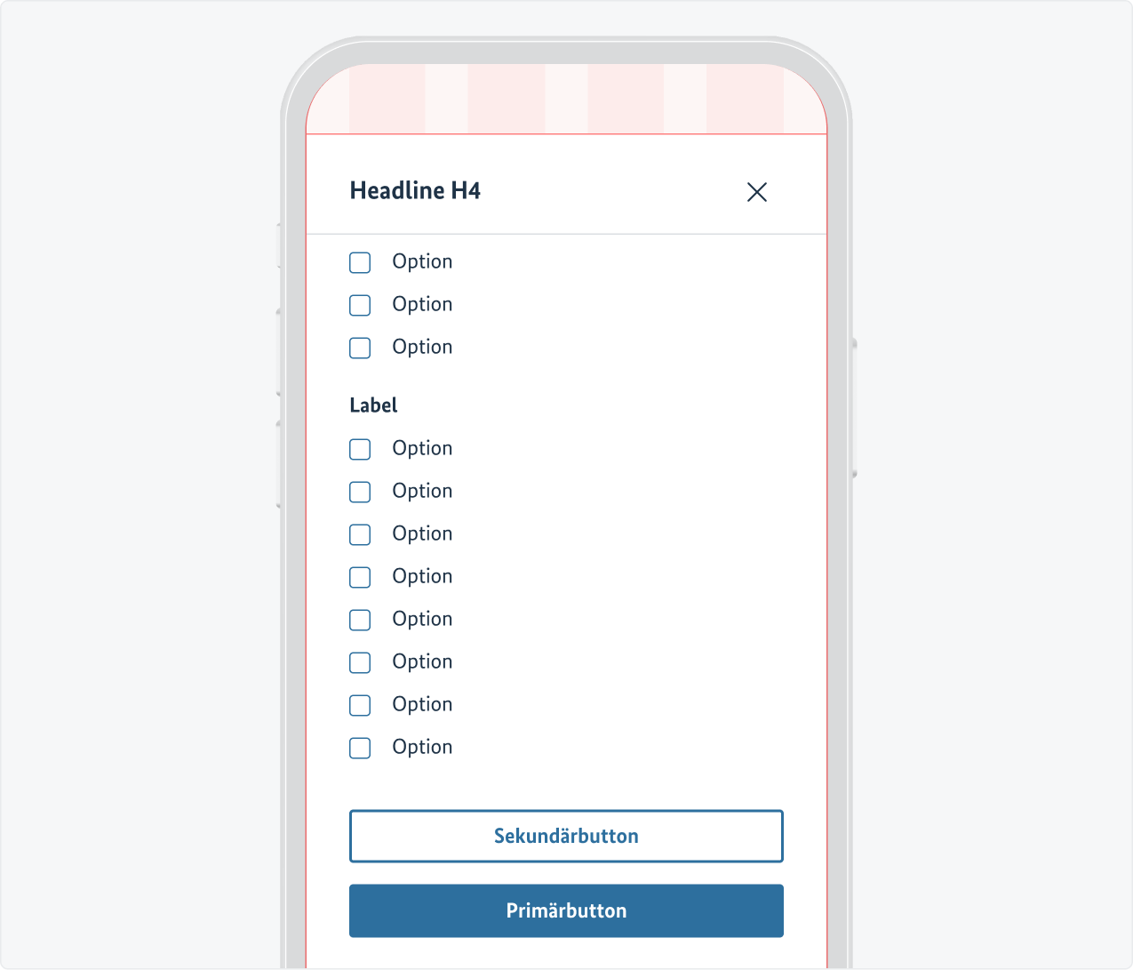Darstellung auf einem Mobilgerät mit gescrollten Inhalten.