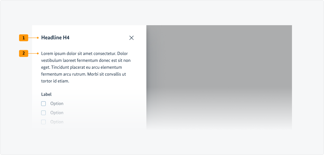 Visualisierung der CSS-Regeln zu Ziffer 1 bis 2 aus der folgenden Tabelle.