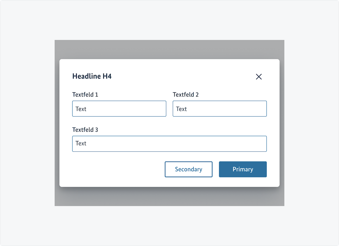 Beispiel für einen Dialog zur Eingabe von Daten ab Breakpoint SM aufwärts, Felder dann nebeneinander.