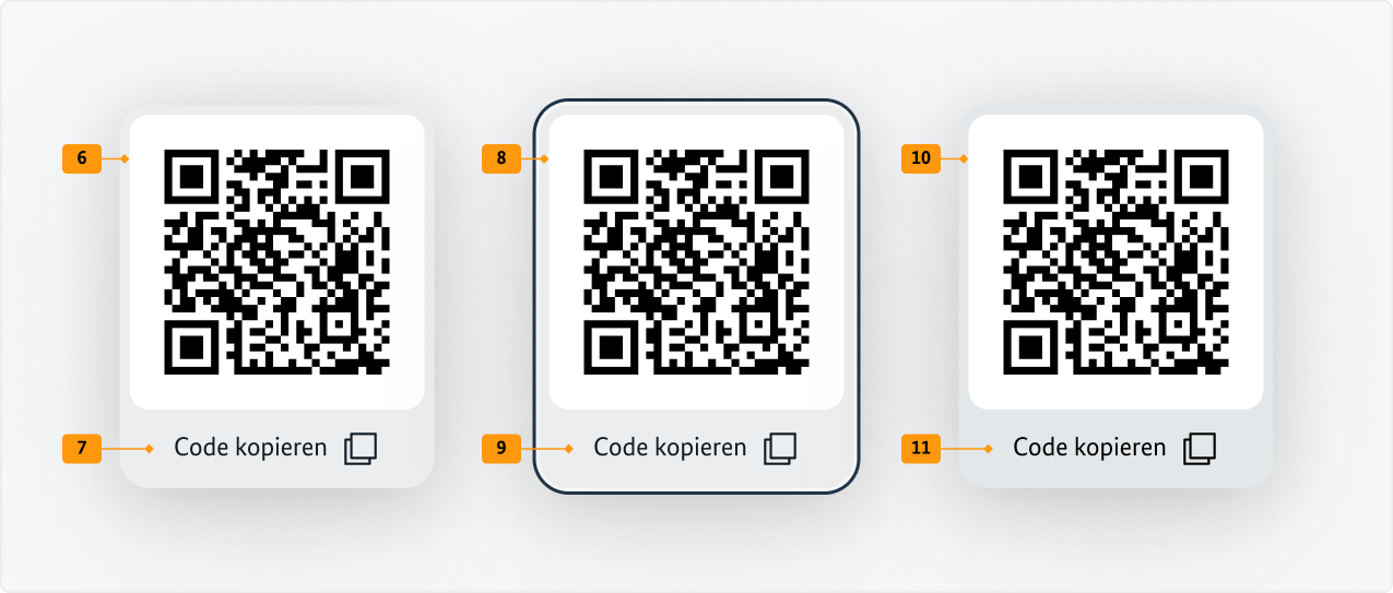 Beispielhafte Darstellung der Komponente auf einem Mobilgerät in voller Breite des Bildschirms.