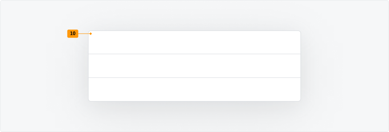 Visualisierung der CSS-Regeln zu Ziffer 10 aus der folgenden Tabelle.