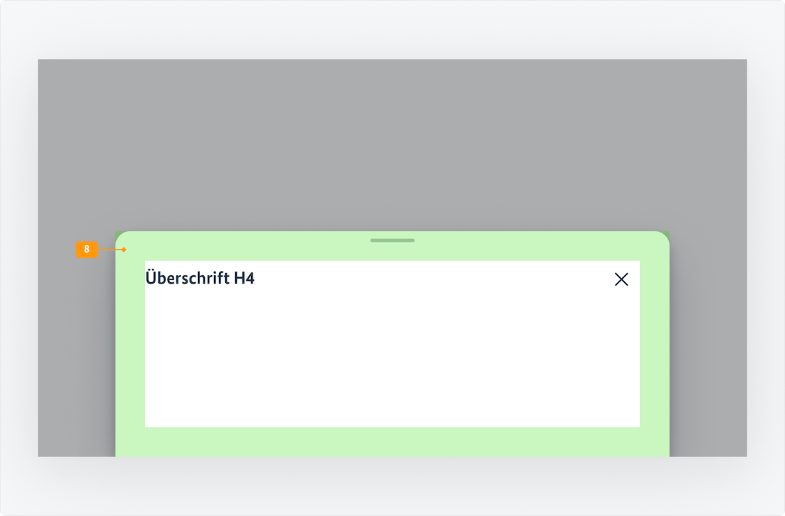 Visualisierung der CSS-Regeln zu Ziffer 8 aus der folgenden Tabelle.